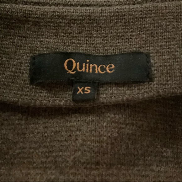 Quince Organic Cottin Knit Blazer Cardigan XS Brown Minimalist Capsule Wardrobe - Picture 4 of 16
